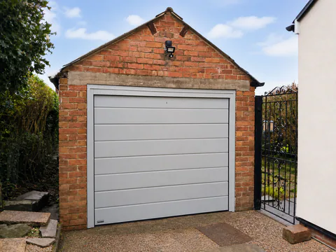 Agate grey sectional garage door installation